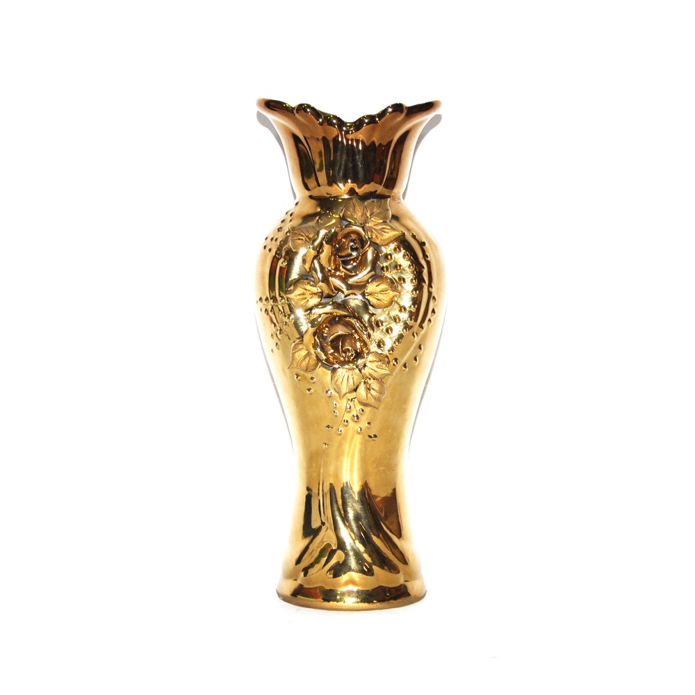 Vaso in ceramica in oro ~ Arte Vintage Shop