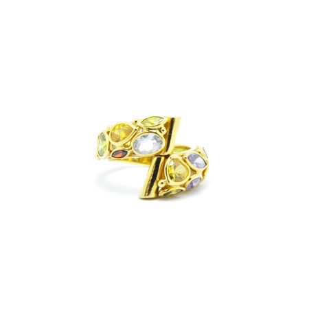 Anello in oro con pietre colorate