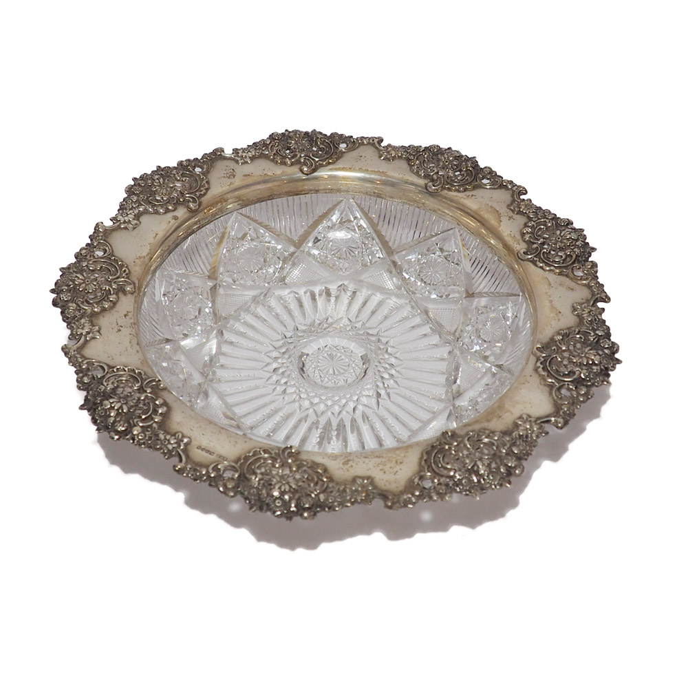 Centrotavola Asimmetrico Silver Moon In Metallo Martellato – Ciotola Decorativa Con Bordi Appuntiti, Finitura Argento