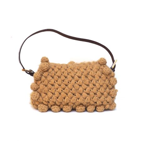 Borsa "Fendi" Baguette Lana e Pelle - immagine 3