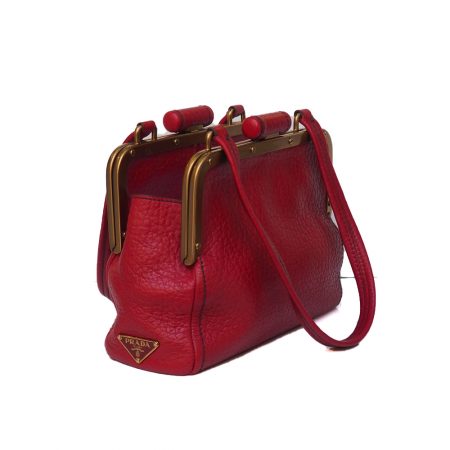 Borsa "Prada" Berlino in pelle Rossa