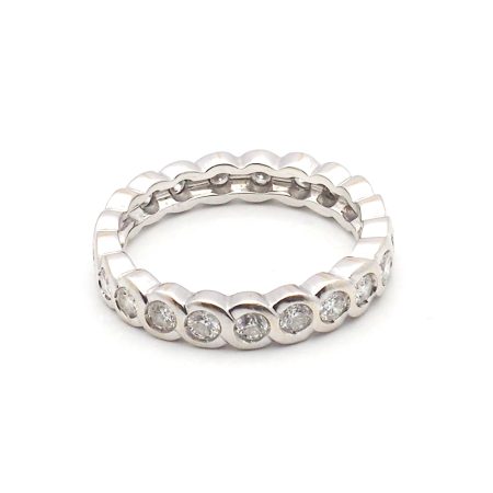 Anello in oro Bianco Eternity con Diamanti - immagine 2
