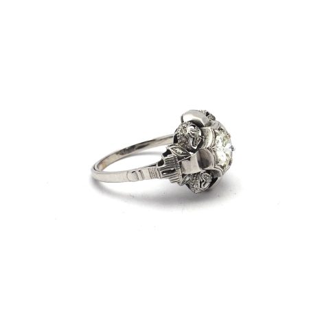 Anello d'epoca in Oro Bianco e Diamante - immagine 2