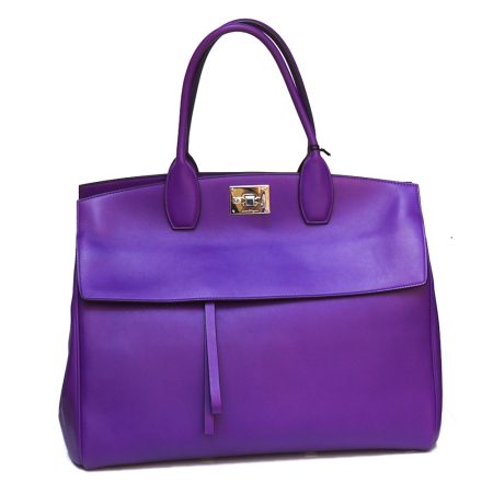 Borsa "Salvatore Ferragamo" Viola in Pelle