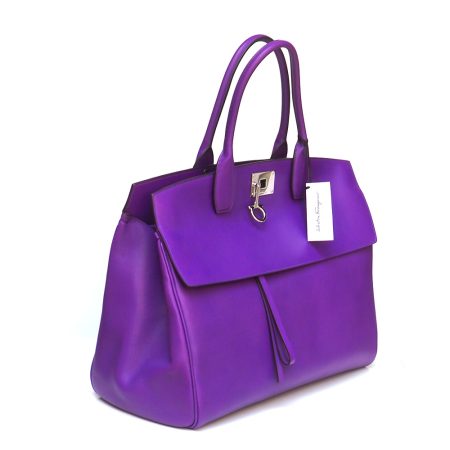 Borsa "Salvatore Ferragamo" Viola in Pelle - immagine 2