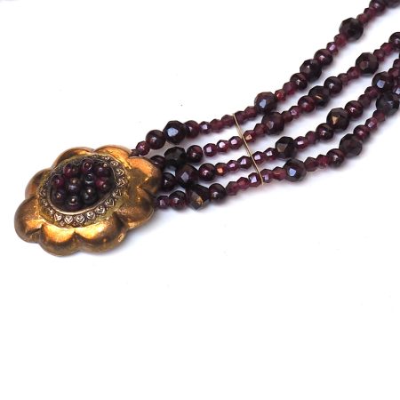 Collier con Bracciale d'Epoca con Granati - immagine 4