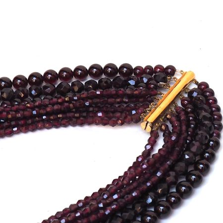 Collier con Bracciale d'Epoca con Granati - immagine 3
