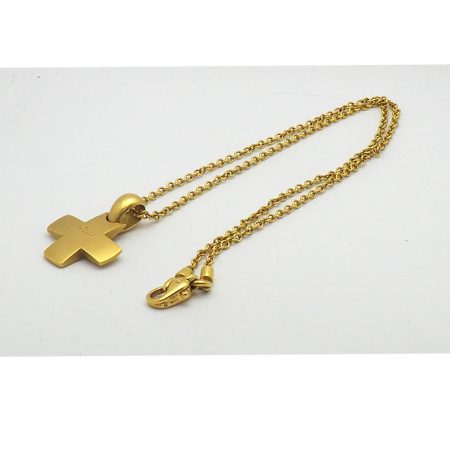 Collana con Croce "Pomellato" in Oro giallo Sabbiato - immagine 3
