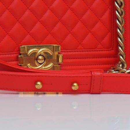 Borsa "Chanel" Boy Rosso Corallo - immagine 2