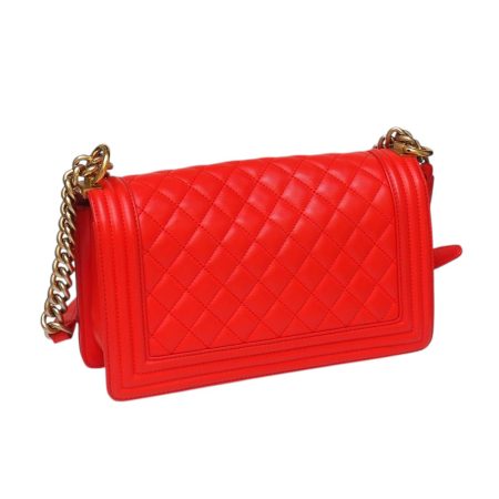 Borsa "Chanel" Boy Rosso Corallo - immagine 3