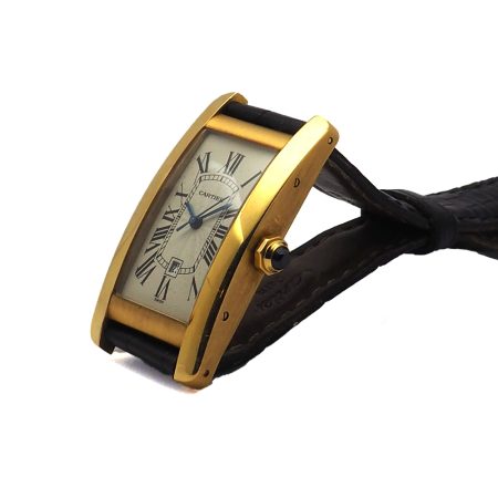 Orologio da polso "Cartier" Tank Américaine Automatico in oro 18 Kt - immagine 4