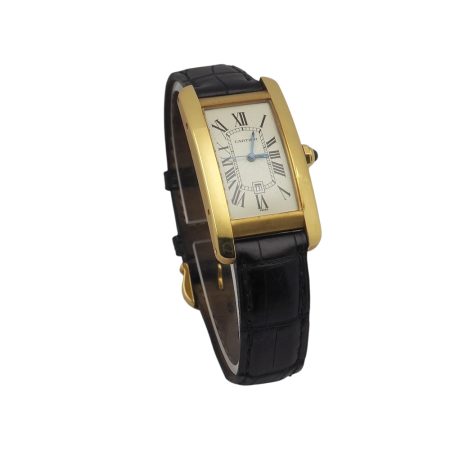 Orologio da polso "Cartier" Tank Américaine Automatico in oro 18 Kt - immagine 5