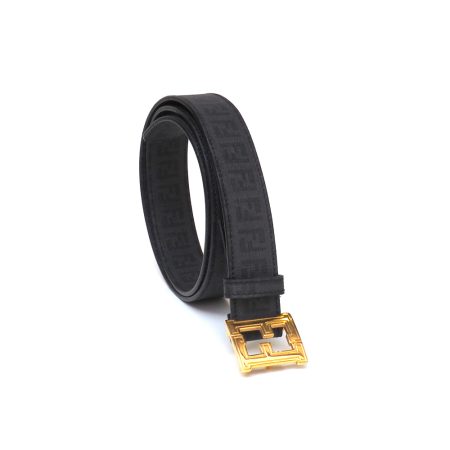 Cintura "Fendi" con Fibbia FF color oro - immagine 2