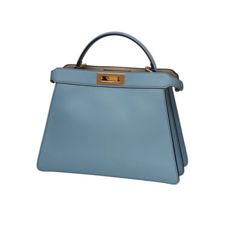 Borsa "Fendi" Peekaboo IseeU Medium Azzurro Baby - immagine 5