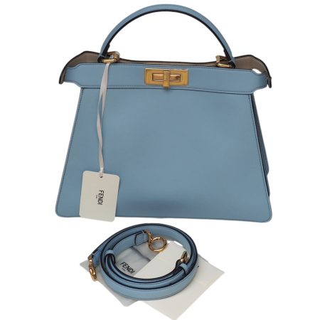 Borsa "Fendi" Peekaboo IseeU Medium Azzurro Baby - immagine 4
