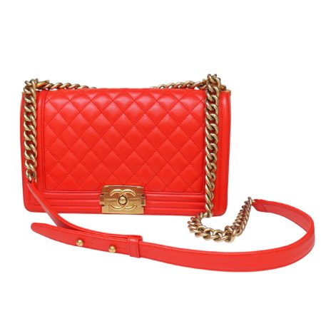Borsa "Chanel" Boy Rosso Corallo