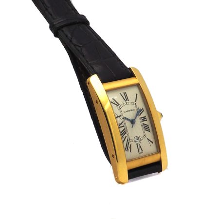 Orologio da polso "Cartier" Tank Américaine Automatico in oro 18 Kt - immagine 2