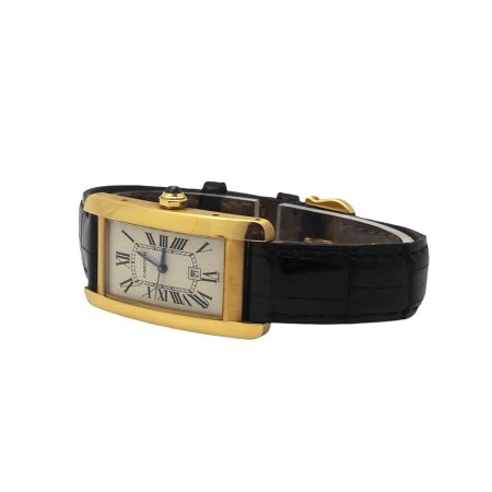 Orologio da polso "Cartier" Tank Américaine Automatico in oro 18 Kt