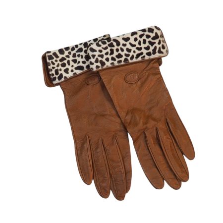 Guanti "Fendi" in Pelle e Seta