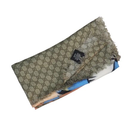 Scialle "Gucci" GG Angry Cat in Seta - immagine 2