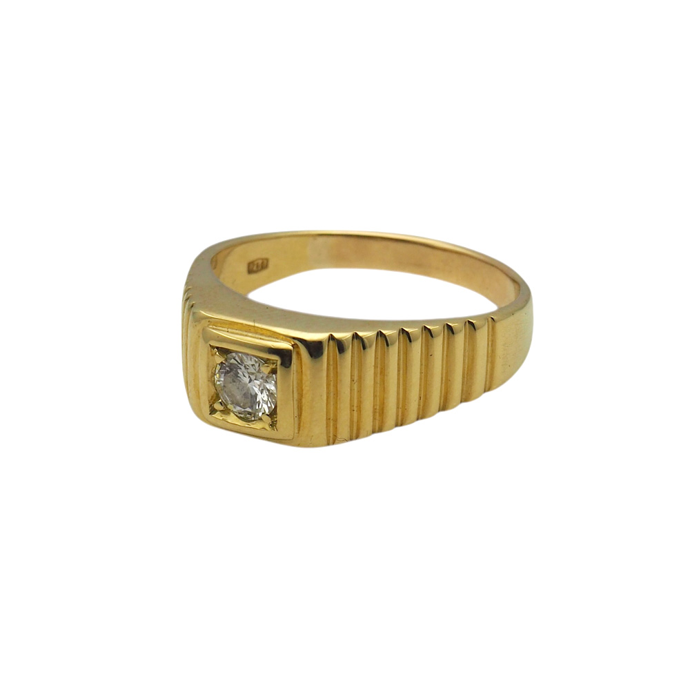 Anello Uomo Oro 18 Kt con Diamante - immagine 3