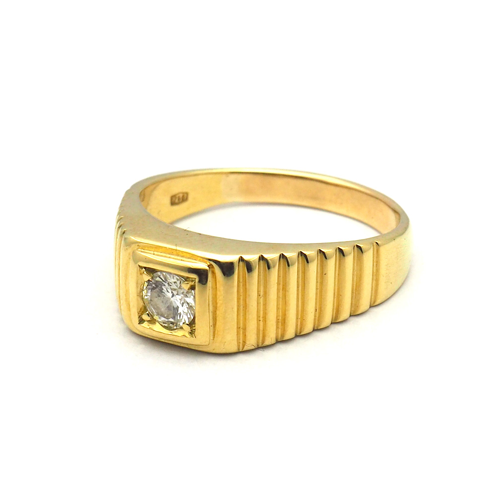 Anello Uomo Oro 18 Kt con Diamante - immagine 4