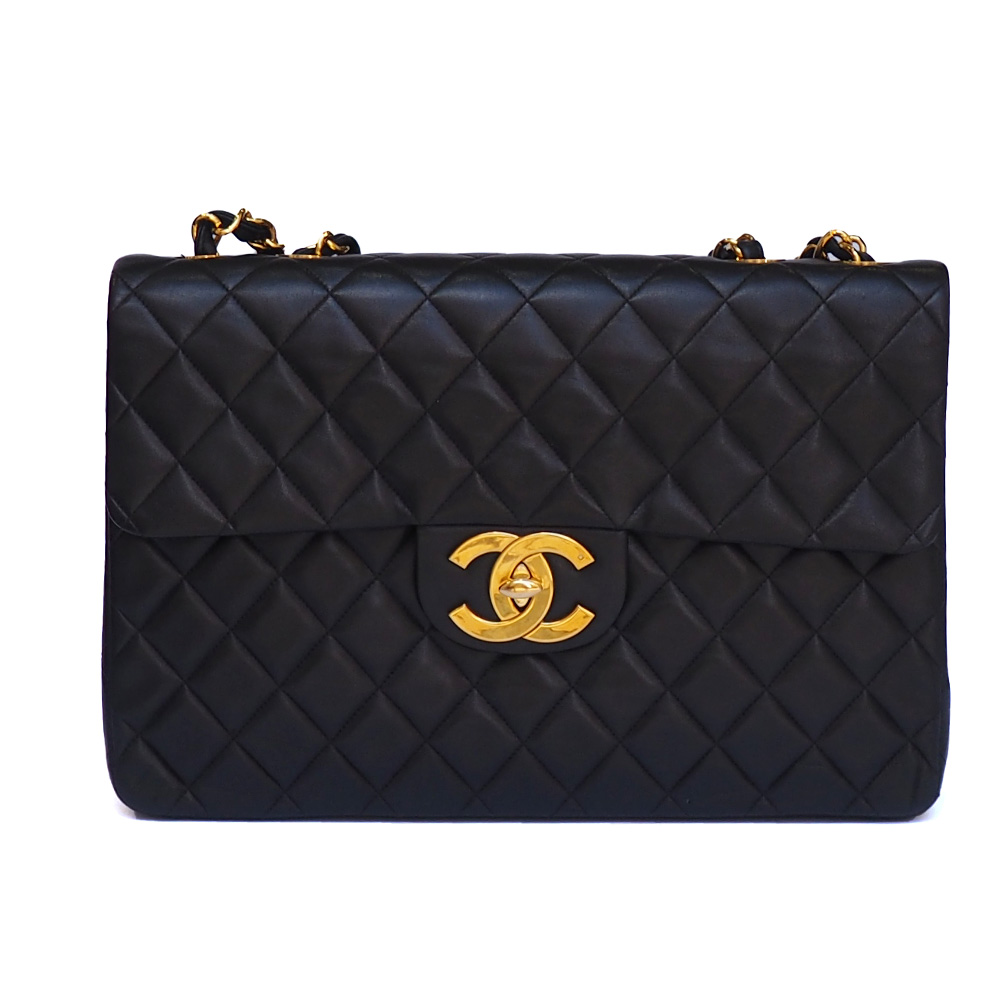 Borsa "Chanel" Big Logo Classic Flap - immagine 2