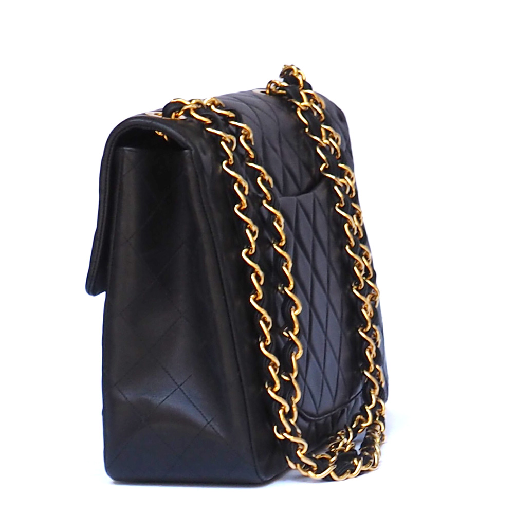 Borsa "Chanel" Big Logo Classic Flap - immagine 5