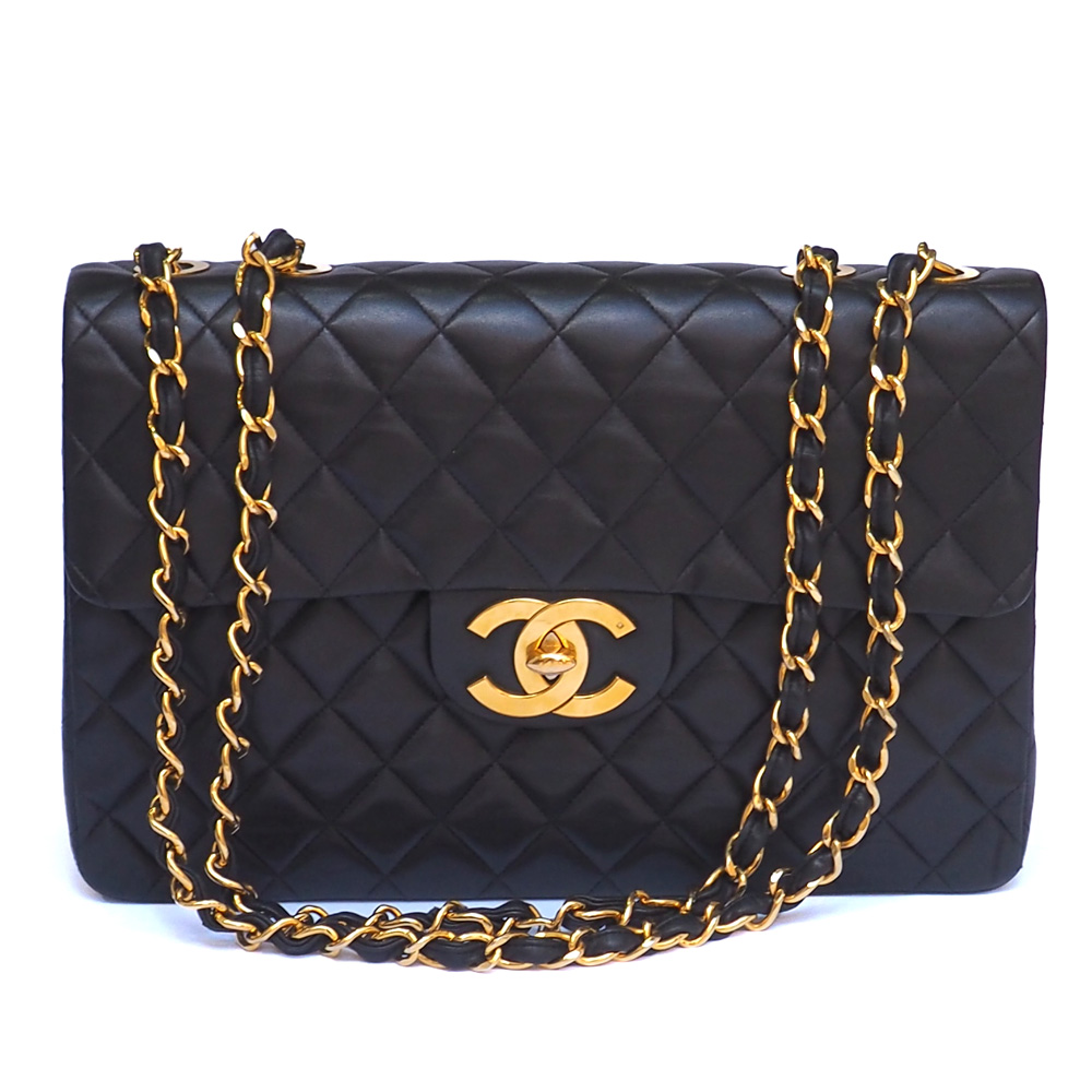 Borsa "Chanel" Big Logo Classic Flap