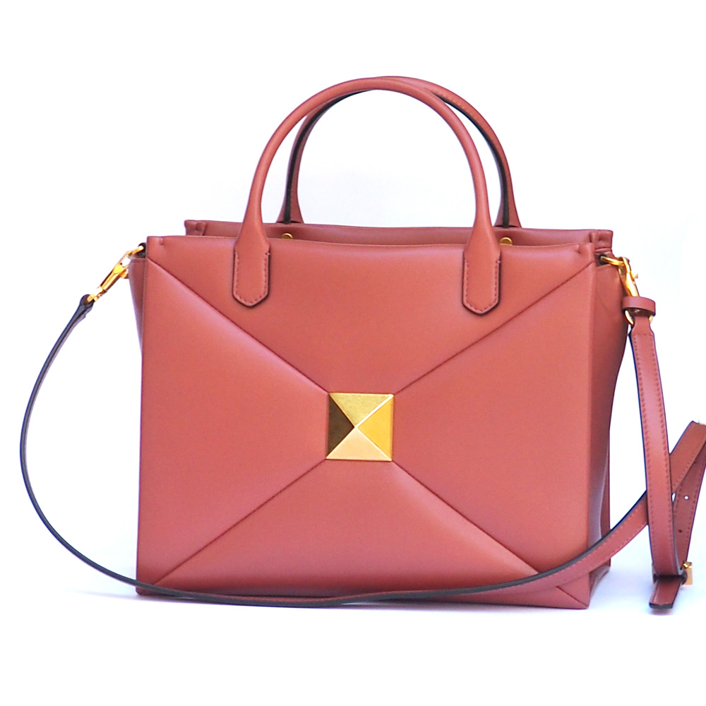 Borsa "Valentino Garavani " Double Handle One Stud in Pelle. - immagine 2